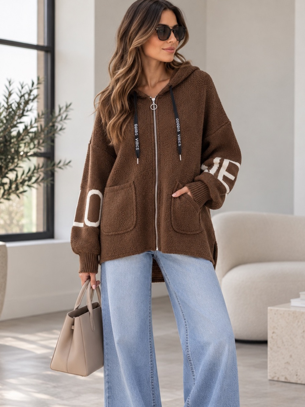 🇮🇹 Made in Italy Oversized Hooded Zip Jacket